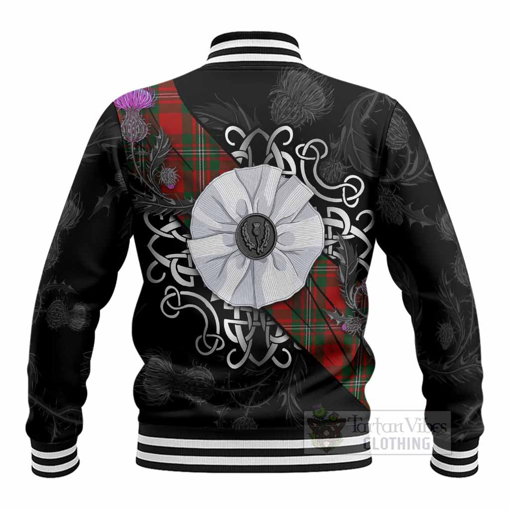 MacGregor (McGregor) Tartan Baseball Jacket Jacobite White Rose - Tartan Vibes Clothing