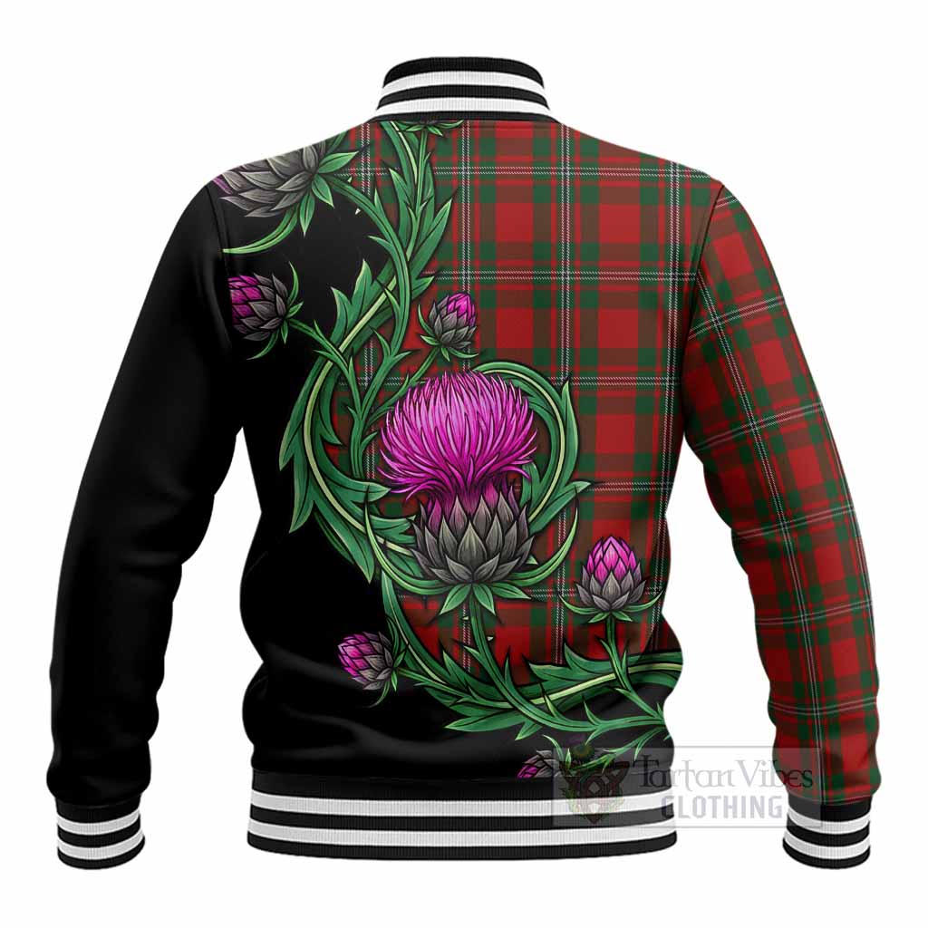 MacGregor (McGregor) Tartan Baseball Jacket Resilient Scottish Thistle - Tartan Vibes Clothing