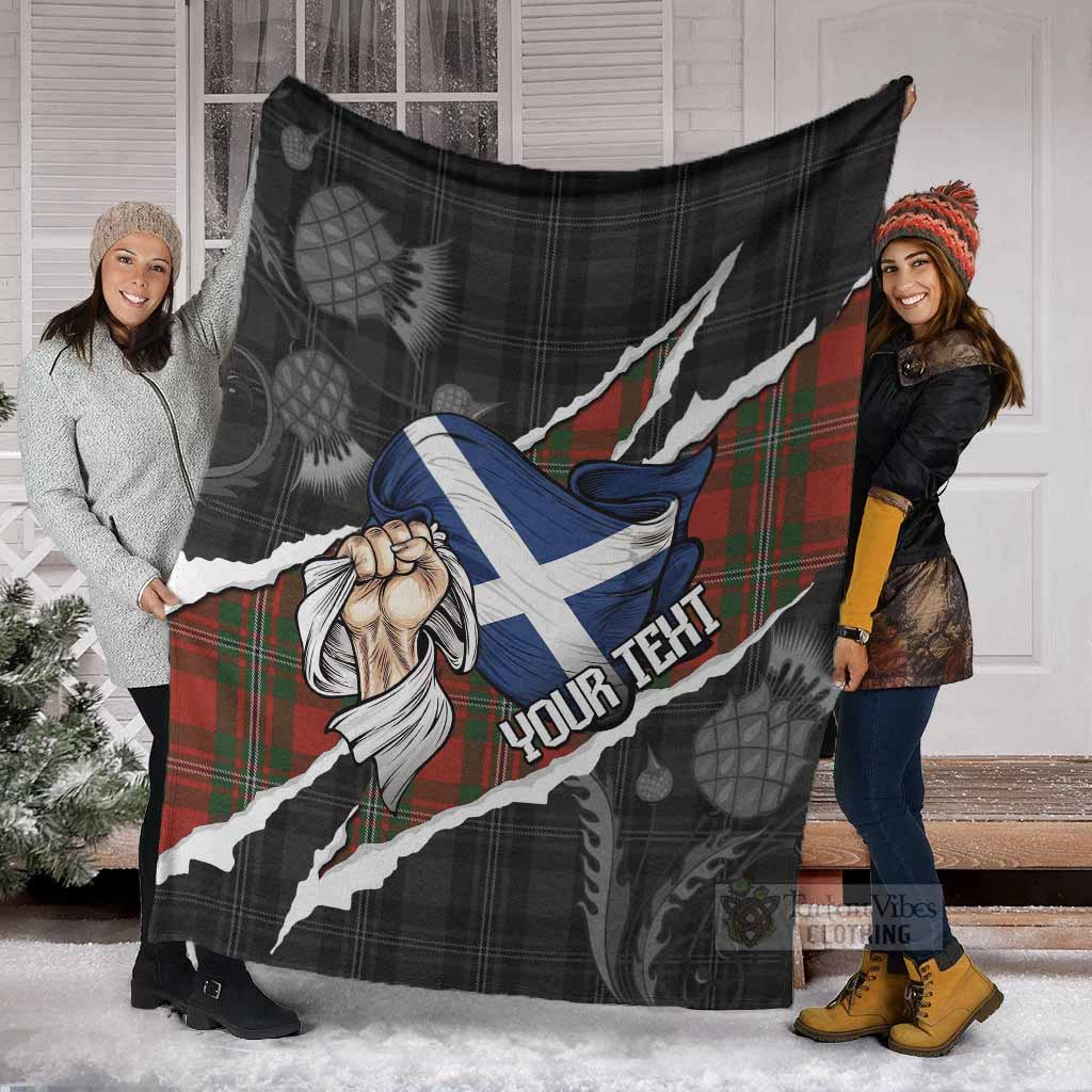 MacGregor (McGregor) Tartan Blanket Hands with Scotland National Flags