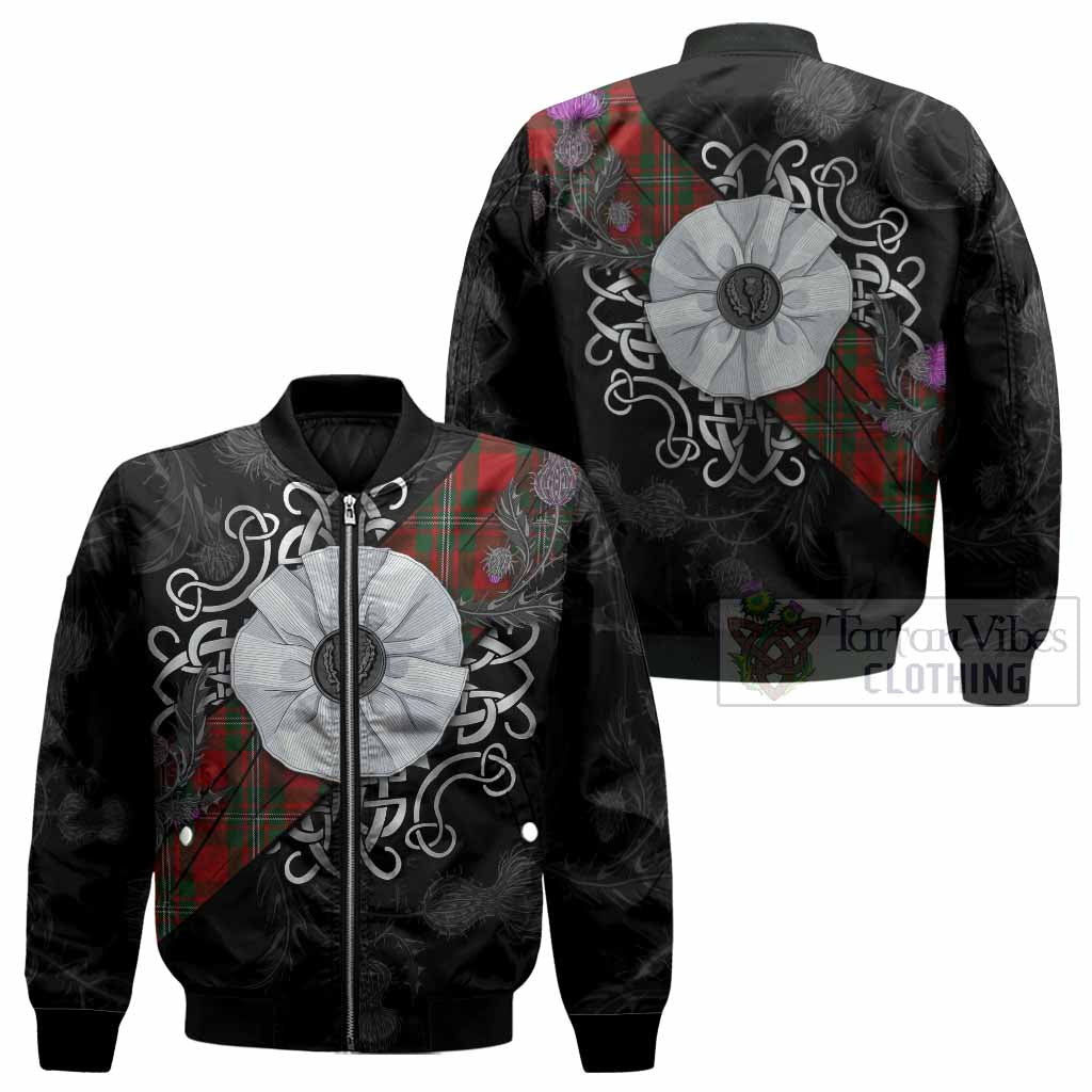 MacGregor (McGregor) Tartan Bomber Jacket Jacobite White Rose - Tartan Vibes Clothing