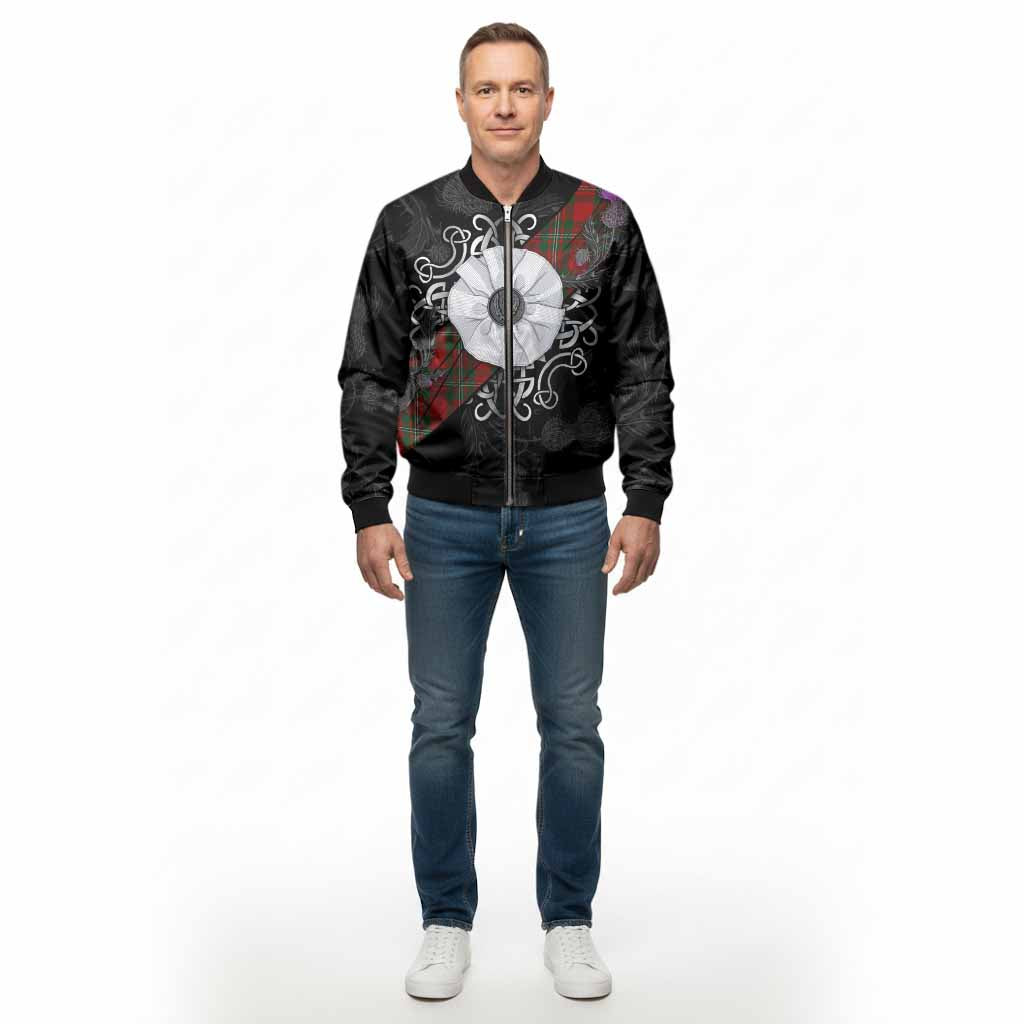 MacGregor (McGregor) Tartan Bomber Jacket Jacobite White Rose - Tartan Vibes Clothing