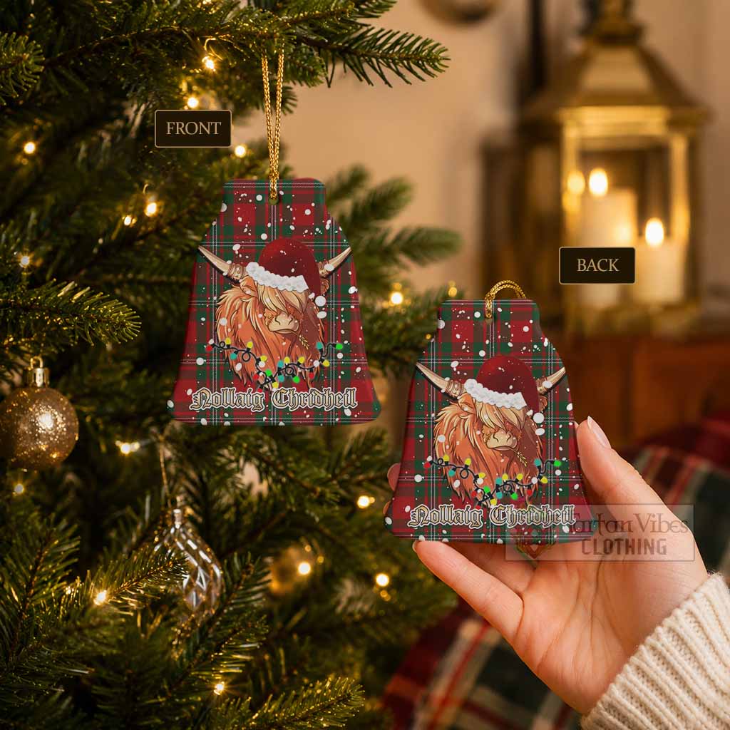 MacGregor (McGregor) Tartan Ceramic Bell Ornament Mister Coo - Highlander Decor - Tartan Vibes Clothing