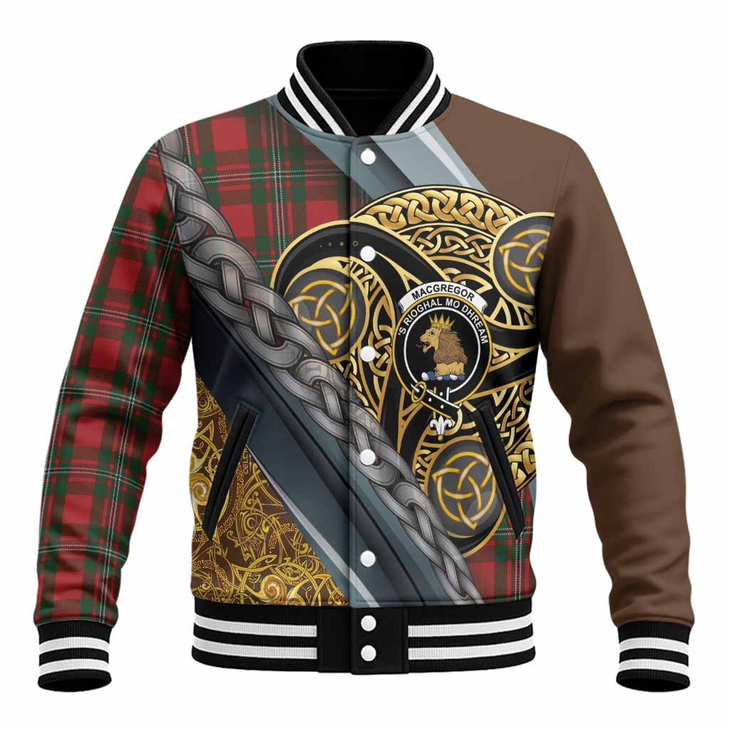 MacGregor (McGregor) Tartan Crest Baseball Jacket Scottish Triskele Celtic Unisex - Tartan Vibes Clothing