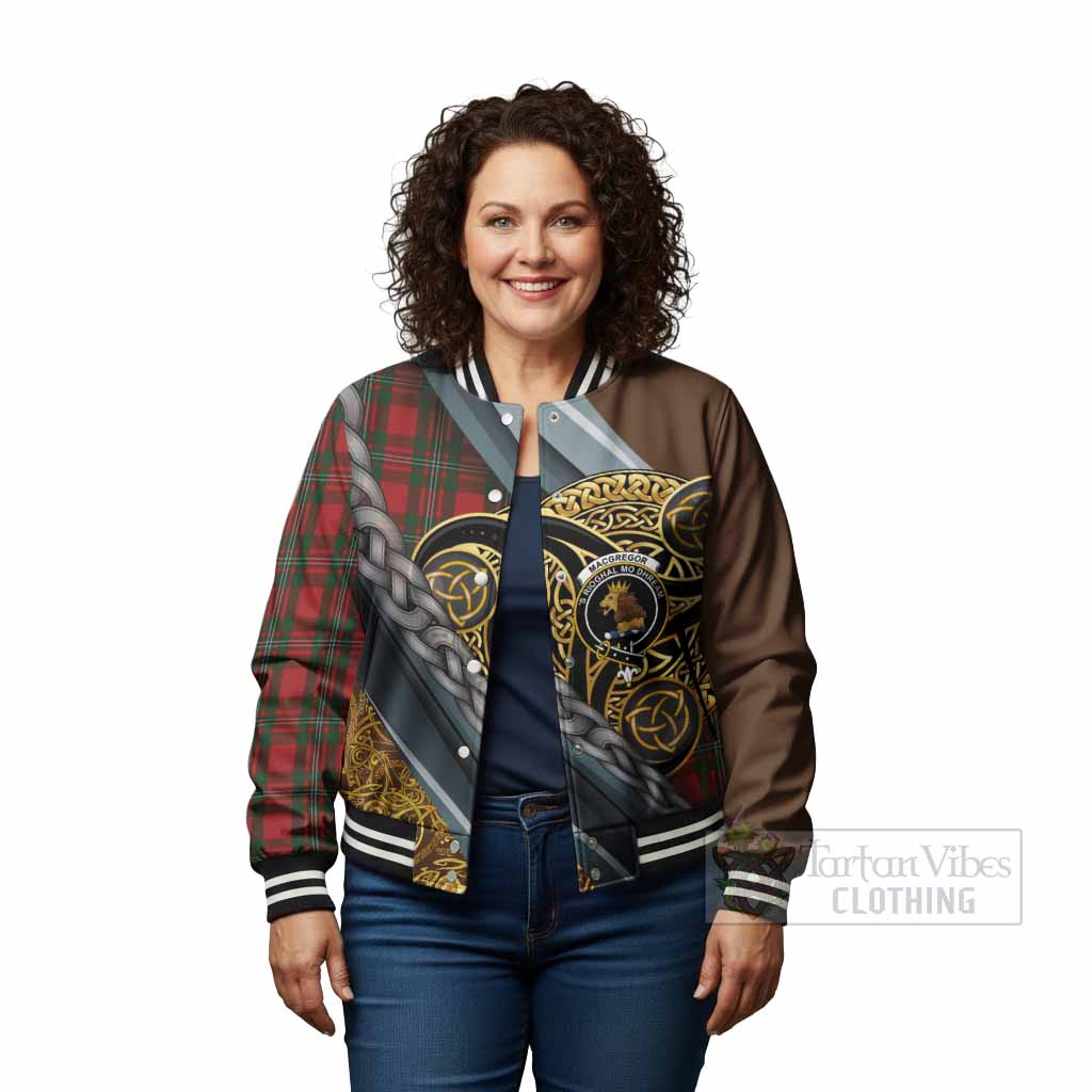 MacGregor (McGregor) Tartan Crest Baseball Jacket Scottish Triskele Celtic - Tartan Vibes Clothing