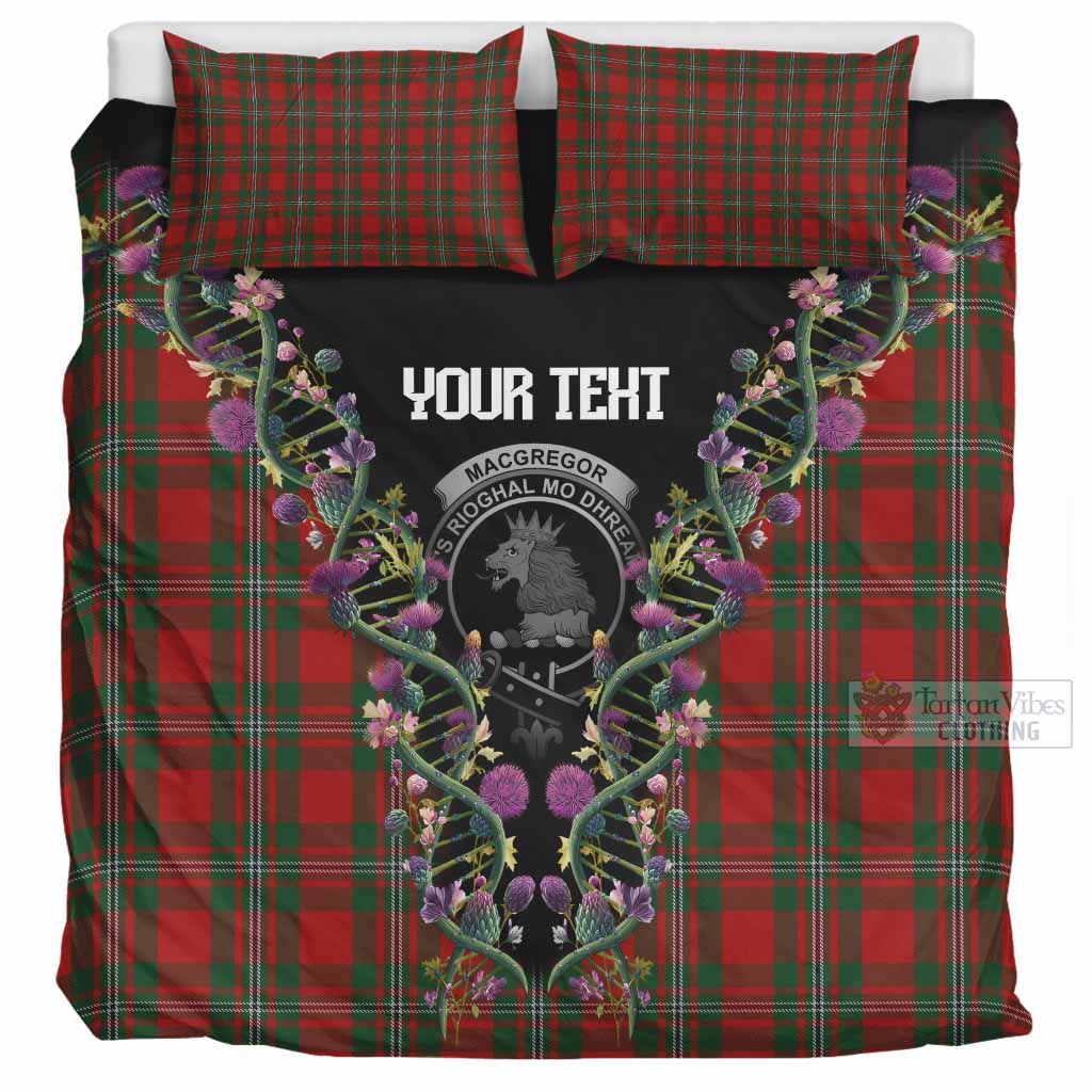 MacGregor (McGregor) Tartan Crest Bedding Set Scottish Heritage Thistle DNA