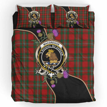 MacGregor (McGregor) Tartan Crest Bedding Set Scottish Thistle Spirit UK Bedding Set UK King 91*87 inch - Tartan Vibes Clothing