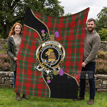 MacGregor (McGregor) Tartan Crest Blanket Scottish Thistle Spirit - Tartan Vibes Clothing