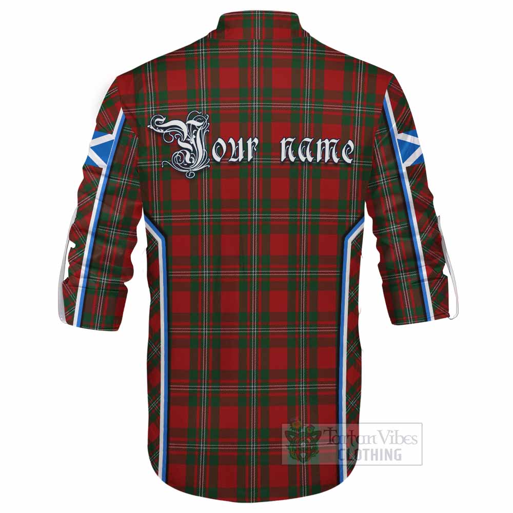 MacGregor (McGregor) Tartan Crest Ghillie Kilt Shirt Scotland Coat of Arm Flag Style - Tartan Vibes Clothing