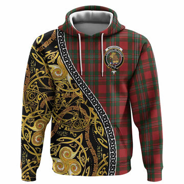 MacGregor (McGregor) Tartan Crest Hoodie Celtic Knot and Triple Trickle Spiral Symbols