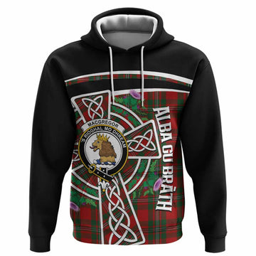 MacGregor (McGregor) Tartan Crest Hoodie Scottish Thistle Celtic Cross Alba Gu Brath