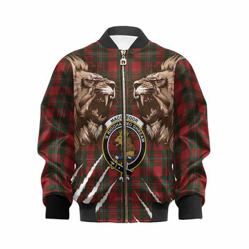 MacGregor (McGregor) Tartan Crest Kid Bomber Jacket Ferocious Lion Style