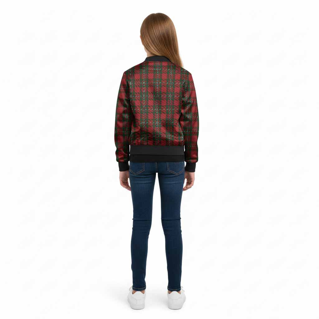 MacGregor (McGregor) Tartan Crest Kid Bomber Jacket Ferocious Lion Style - Tartan Vibes Clothing