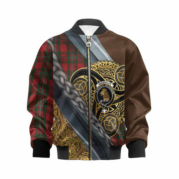 MacGregor (McGregor) Tartan Crest Kid Bomber Jacket Scottish Triskele Celtic
