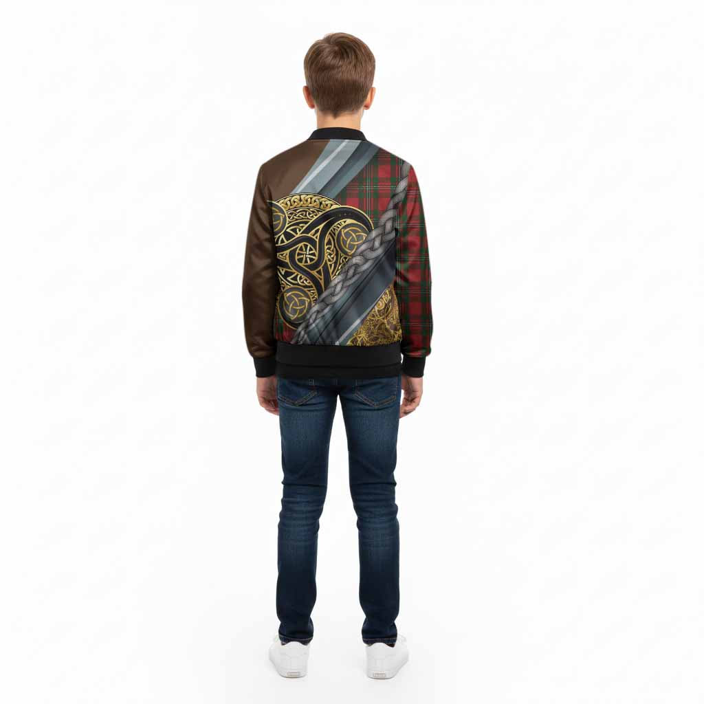 MacGregor (McGregor) Tartan Crest Kid Bomber Jacket Scottish Triskele Celtic - Tartan Vibes Clothing