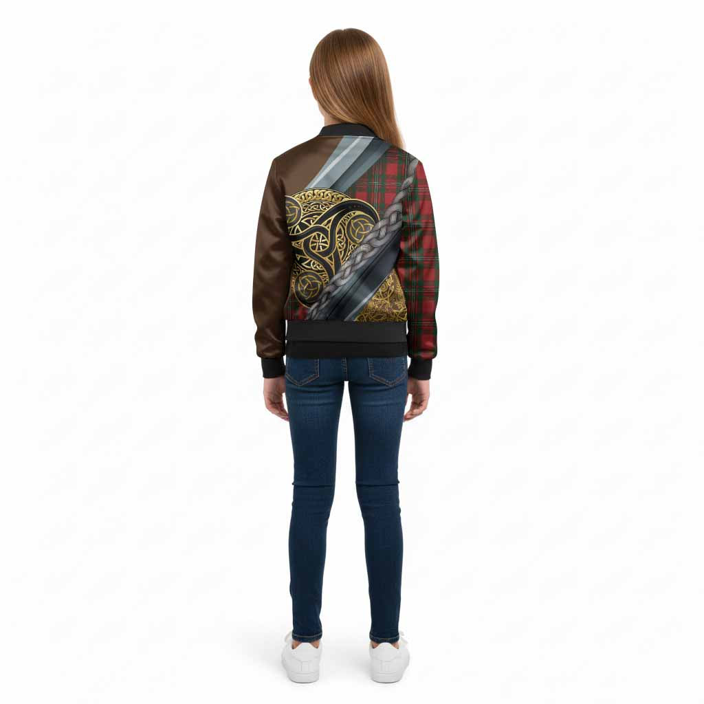 MacGregor (McGregor) Tartan Crest Kid Bomber Jacket Scottish Triskele Celtic - Tartan Vibes Clothing