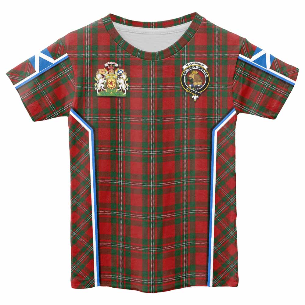 MacGregor (McGregor) Tartan Crest Kid T-shirt Scotland Coat of Arm Flag Style - Tartan Vibes Clothing