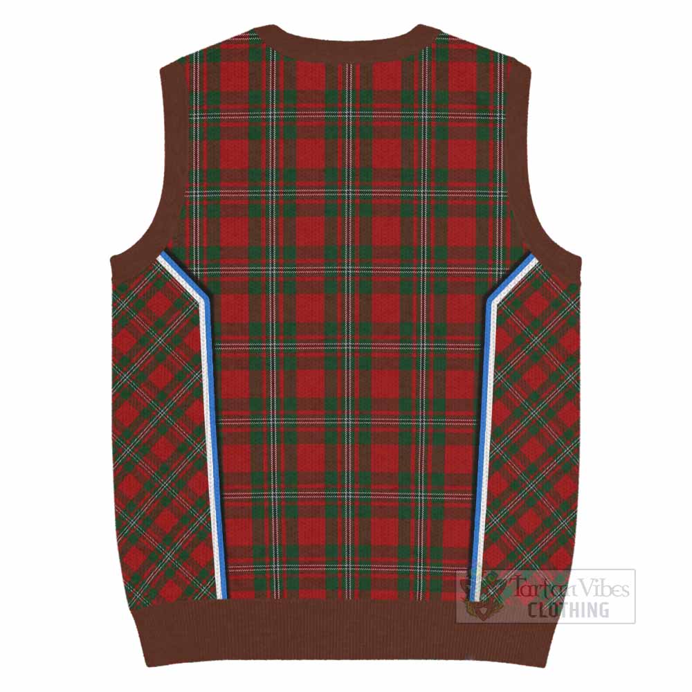 MacGregor (McGregor) Tartan Crest Knitted V-Neck Vest Scotland Coat of Arm Flag Style - Tartan Vibes Clothing