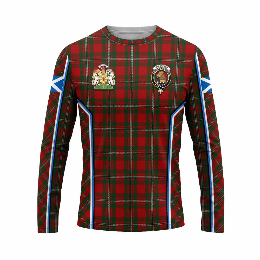 MacGregor (McGregor) Tartan Crest Long Sleeve T-Shirt Scotland Coat of Arm Flag Style - Tartan Vibes Clothing