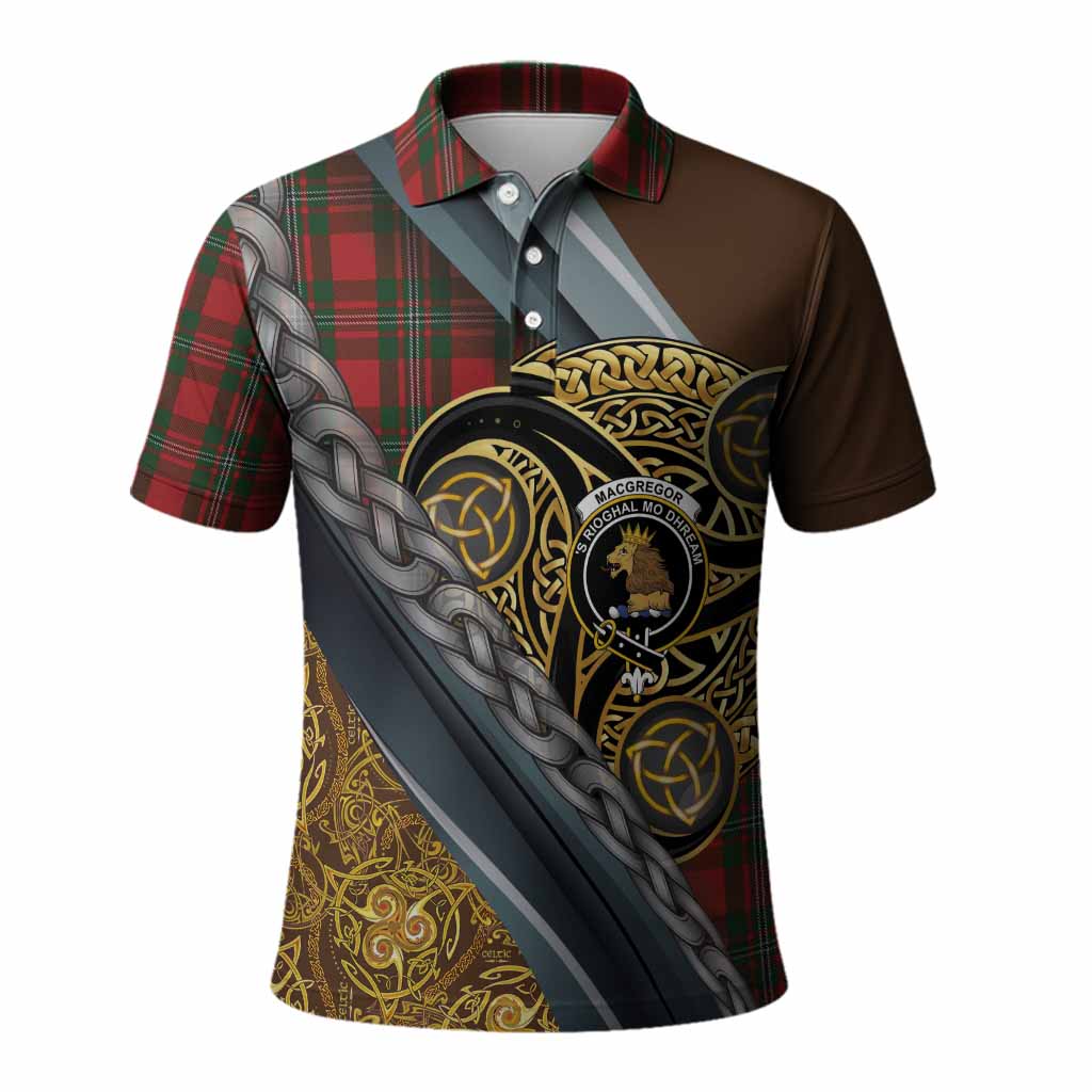 MacGregor (McGregor) Tartan Crest Polo Shirt Scottish Triskele Celtic