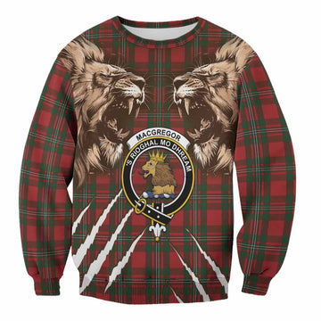 MacGregor (McGregor) Tartan Crest Sweatshirt Ferocious Lion Style