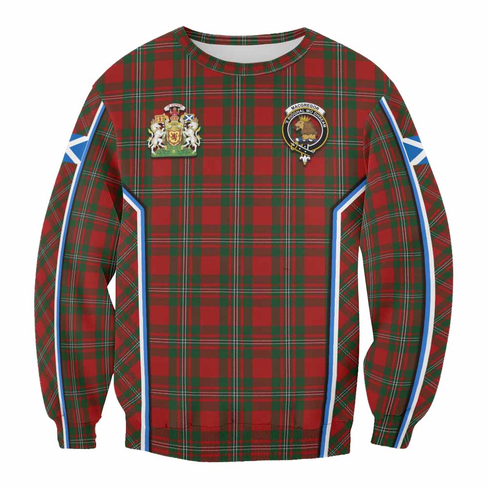 MacGregor (McGregor) Tartan Crest Sweatshirt Scotland Coat of Arm Flag Style - Tartan Vibes Clothing