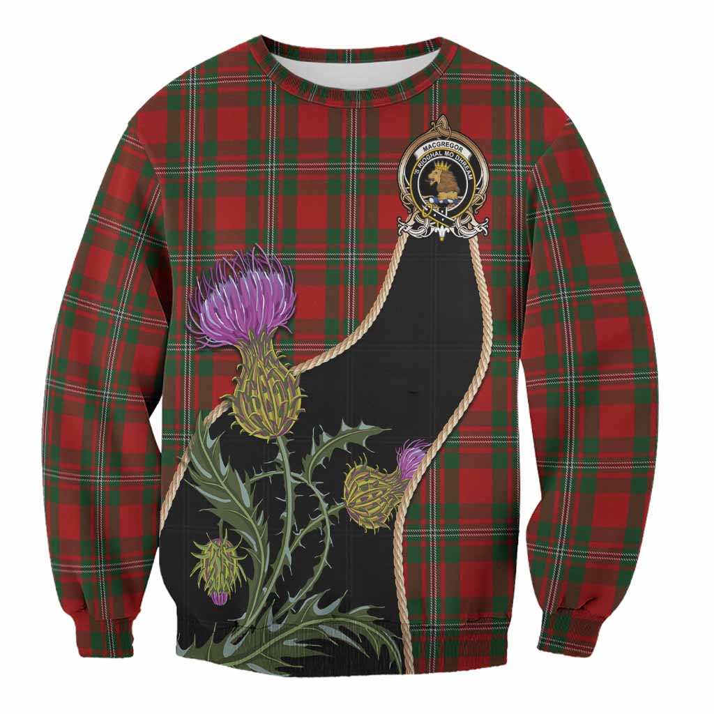 MacGregor (McGregor) Tartan Crest Sweatshirt Scottish Thistle Spirit Unisex - Tartan Vibes Clothing