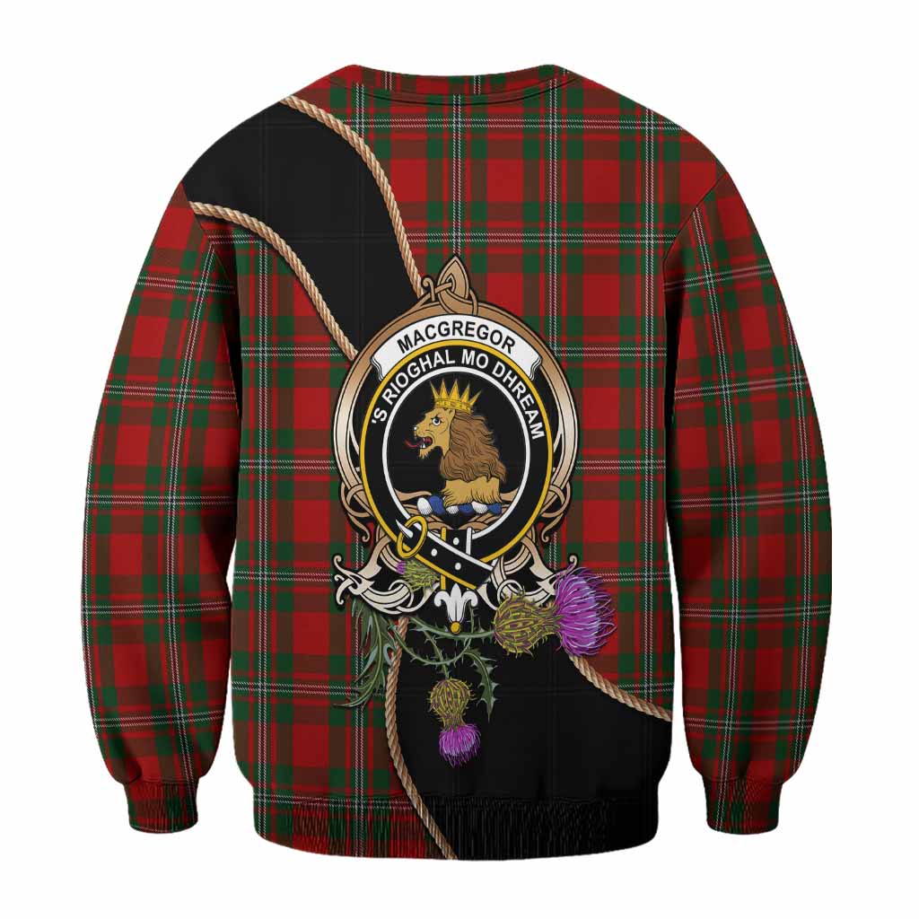 MacGregor (McGregor) Tartan Crest Sweatshirt Scottish Thistle Spirit - Tartan Vibes Clothing