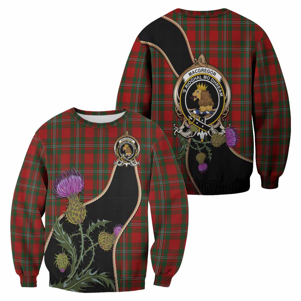 MacGregor (McGregor) Tartan Crest Sweatshirt Scottish Thistle Spirit - Tartan Vibes Clothing