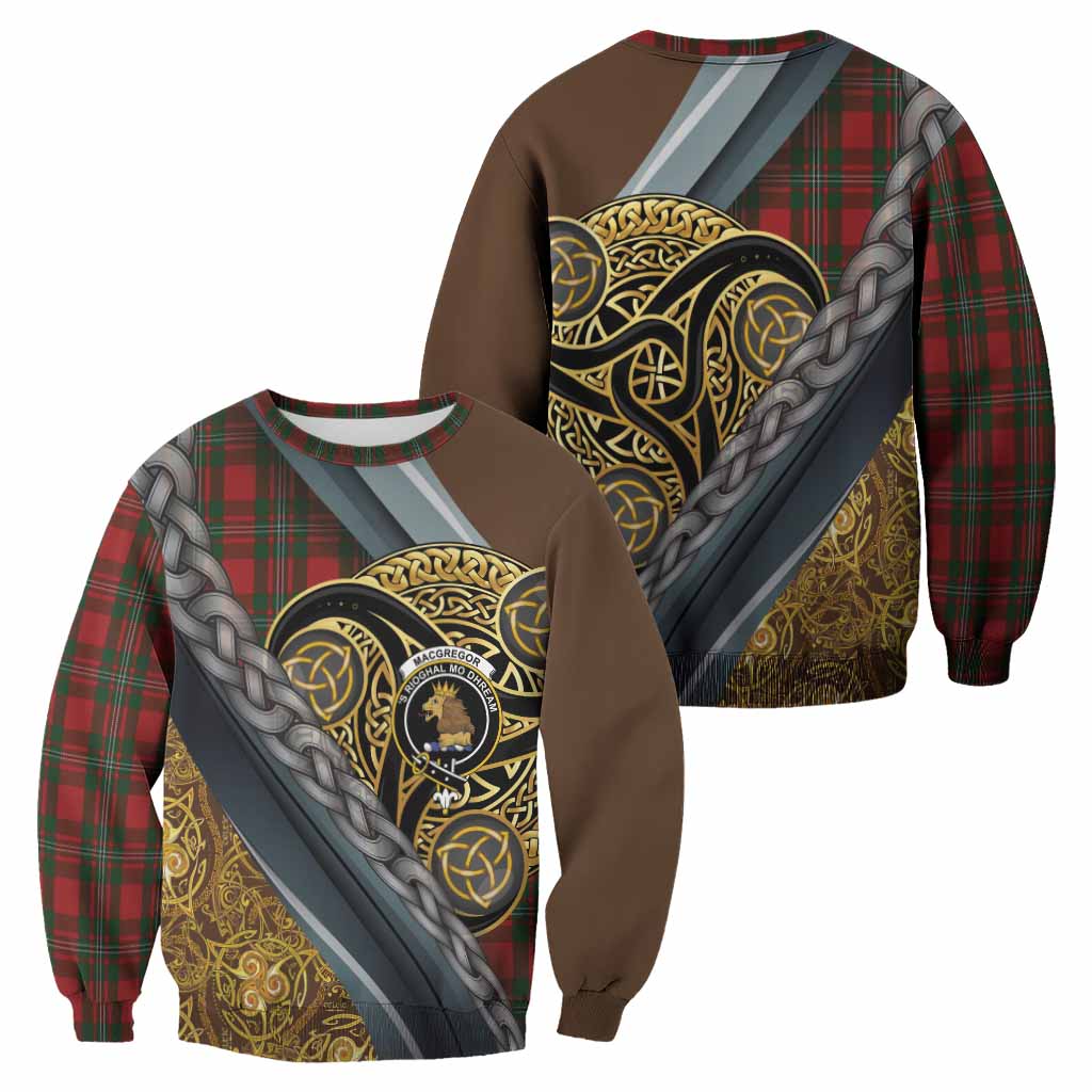 MacGregor (McGregor) Tartan Crest Sweatshirt Scottish Triskele Celtic