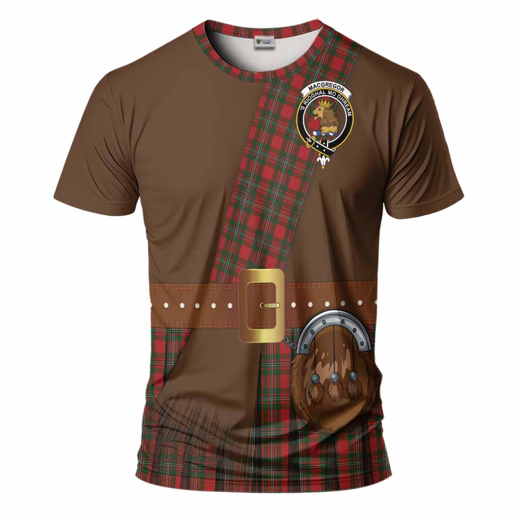 MacGregor (McGregor) Tartan Crest T-Shirt Kilt Costume Style