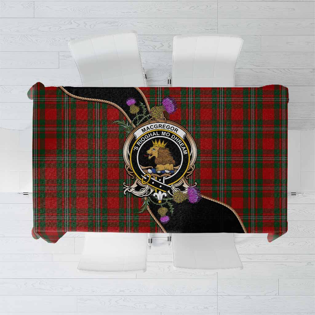 MacGregor (McGregor) Tartan Crest Tablecloth Scottish Thistle Spirit - Tartan Vibes Clothing