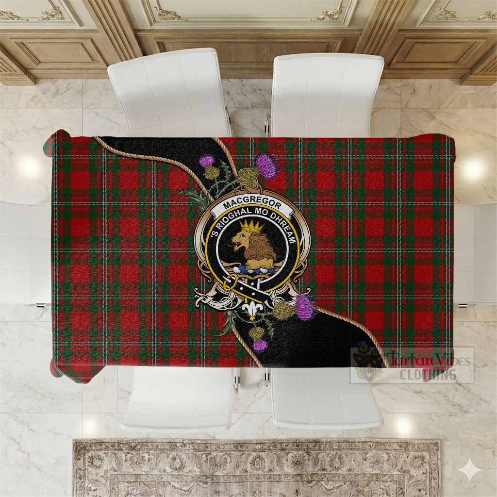 MacGregor (McGregor) Tartan Crest Tablecloth Scottish Thistle Spirit - Tartan Vibes Clothing