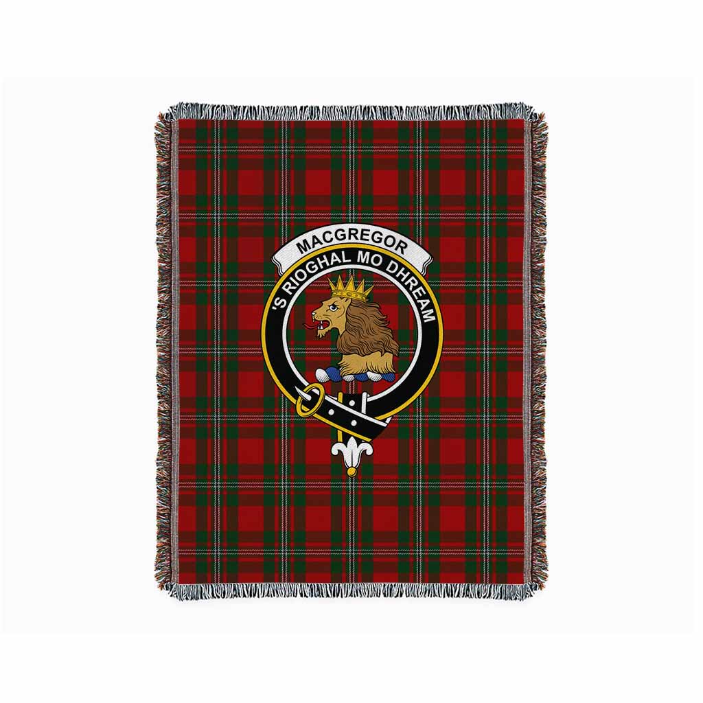 MacGregor (McGregor) Tartan Crest Woven Blanket L 59 x 79 inches 150 x 200cm - Tartan Vibes Clothing
