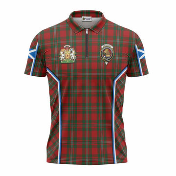 MacGregor (McGregor) Tartan Crest Zipper Polo Shirt Scotland Coat of Arm Flag Style