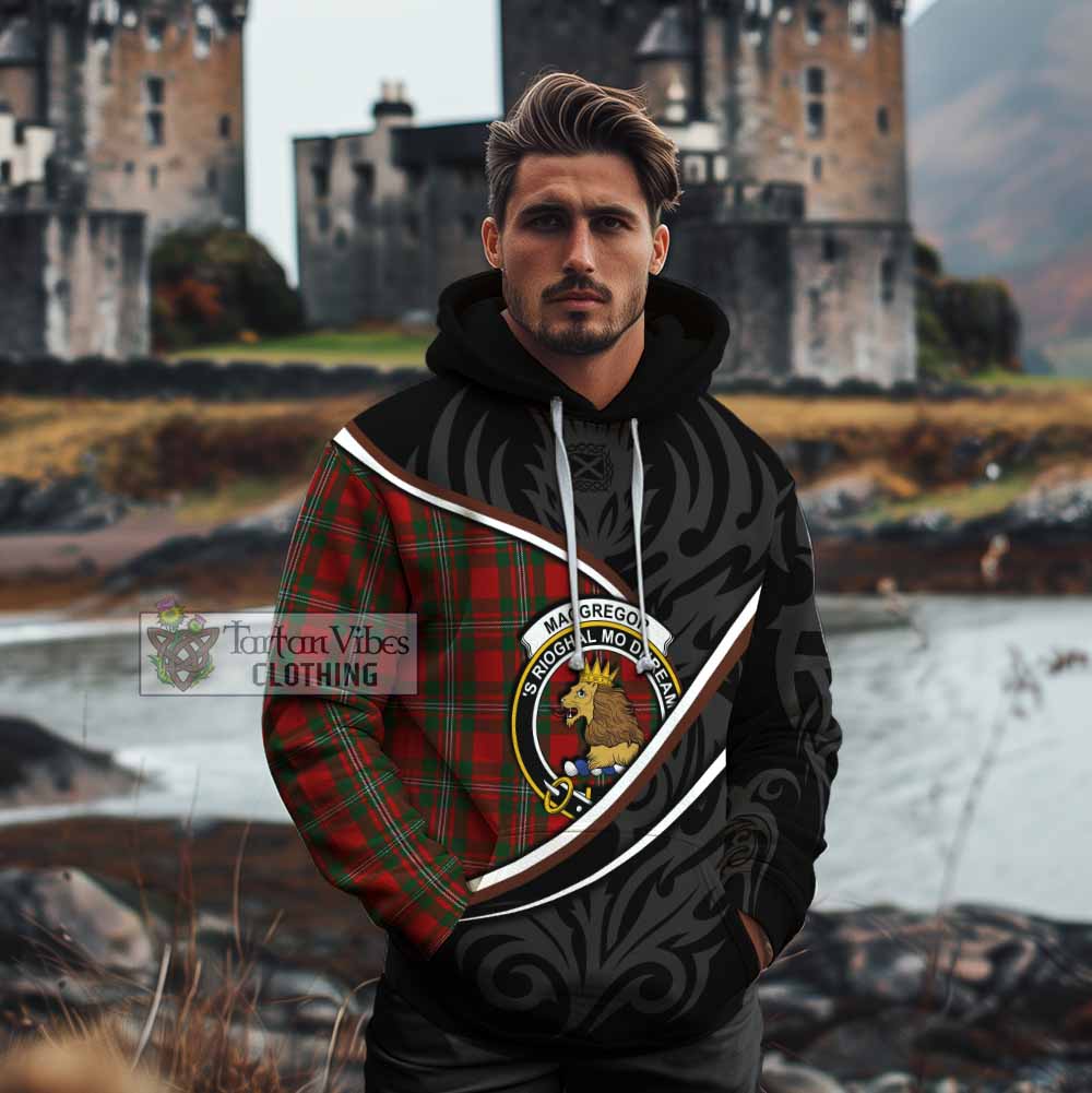 MacGregor (McGregor) Tartan Family Crest Cotton Hoodie Celtic Scottish Thistle Floral - Tartan Vibes Clothing