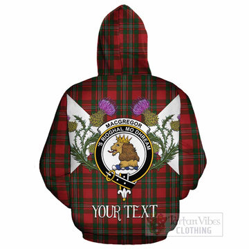 MacGregor (McGregor) Tartan Family Crest Cotton Hoodie Scottish Burns Night Thistle Floral
