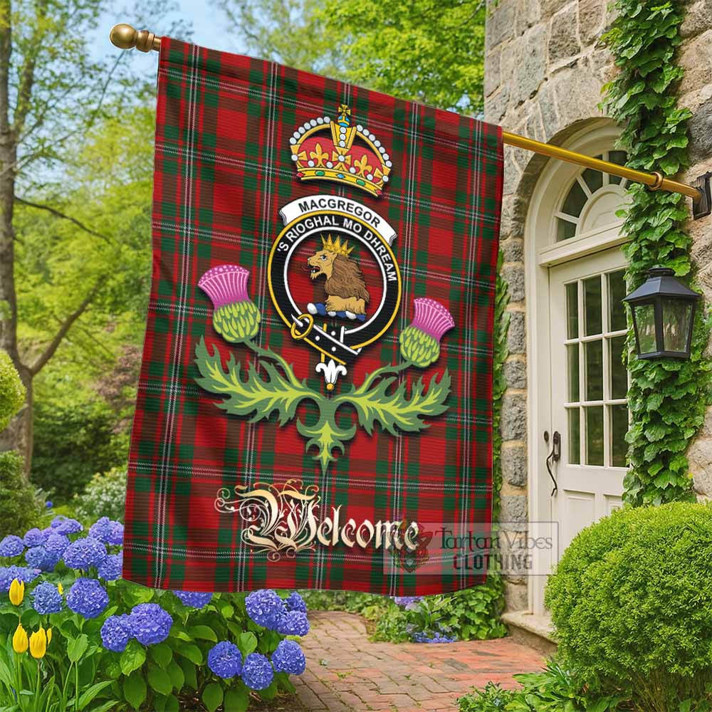 MacGregor (McGregor) Tartan Family Crest Garden Flag Royal Thistle Welcome Style - Tartan Vibes Clothing