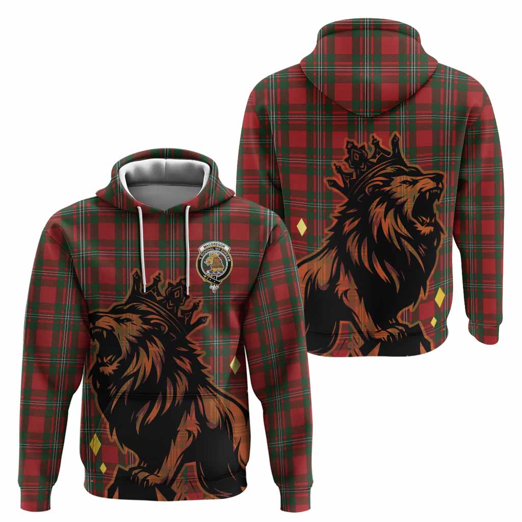 MacGregor (McGregor) Tartan Family Crest Hoodie Crowned Lion Roaring