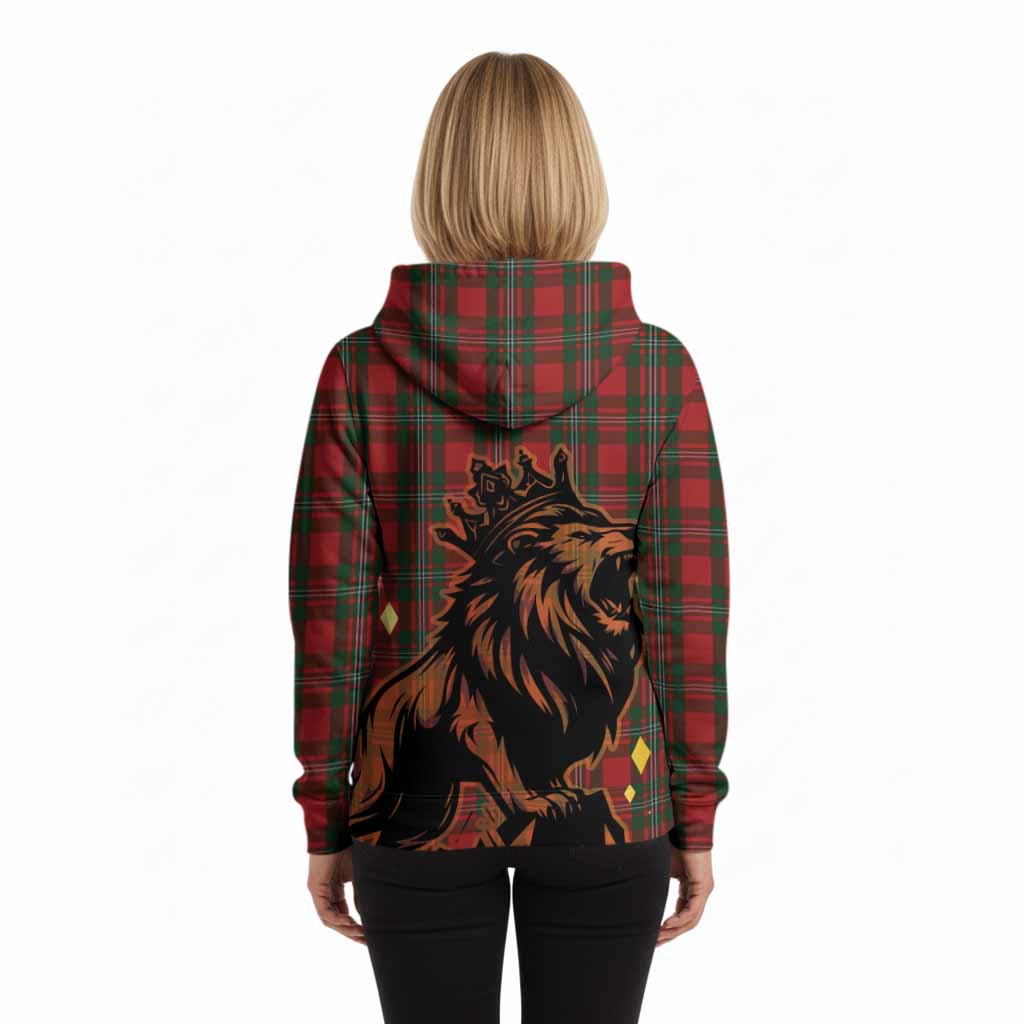 MacGregor (McGregor) Tartan Family Crest Hoodie Crowned Lion Roaring