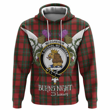 MacGregor (McGregor) Tartan Family Crest Hoodie Scottish Burns Night Thistle Floral