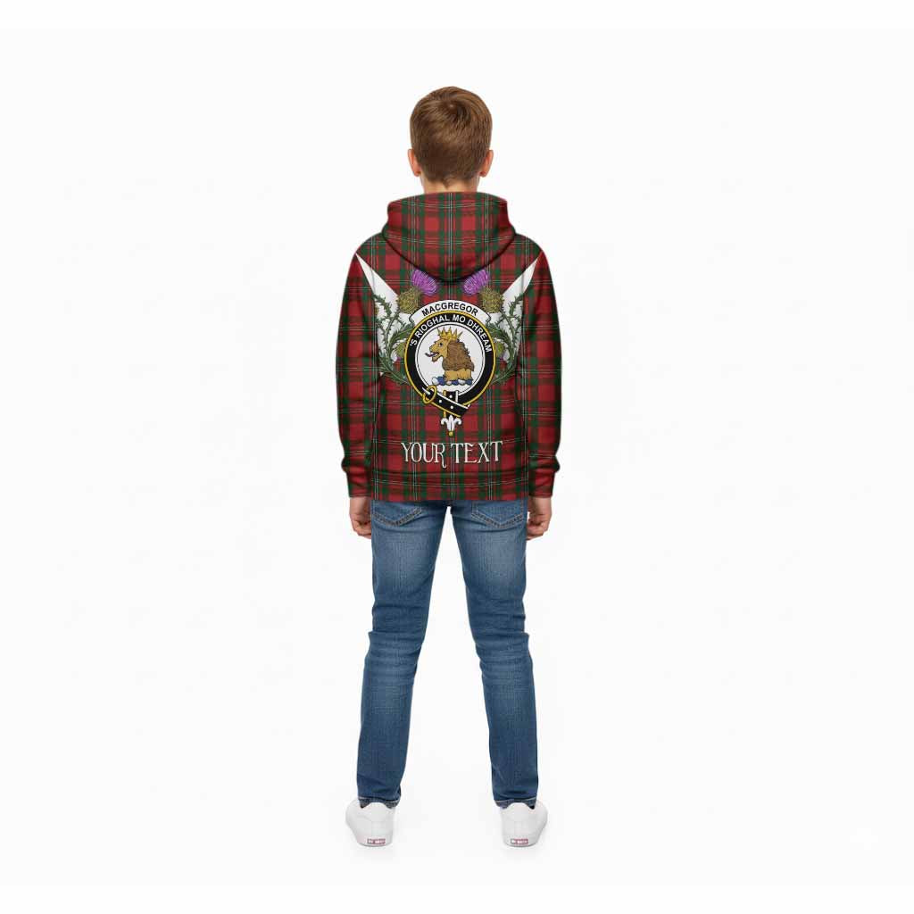 MacGregor (McGregor) Tartan Family Crest Kid Hoodie Scottish Burns Night Thistle Floral