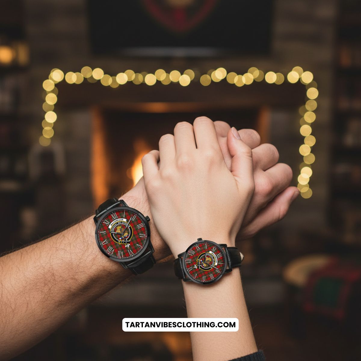 MacGregor (McGregor) Tartan Family Crest Leather Strap Quartz Watch