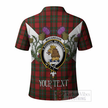 MacGregor (McGregor) Tartan Family Crest Polo Shirt Scottish Burns Night Thistle Floral