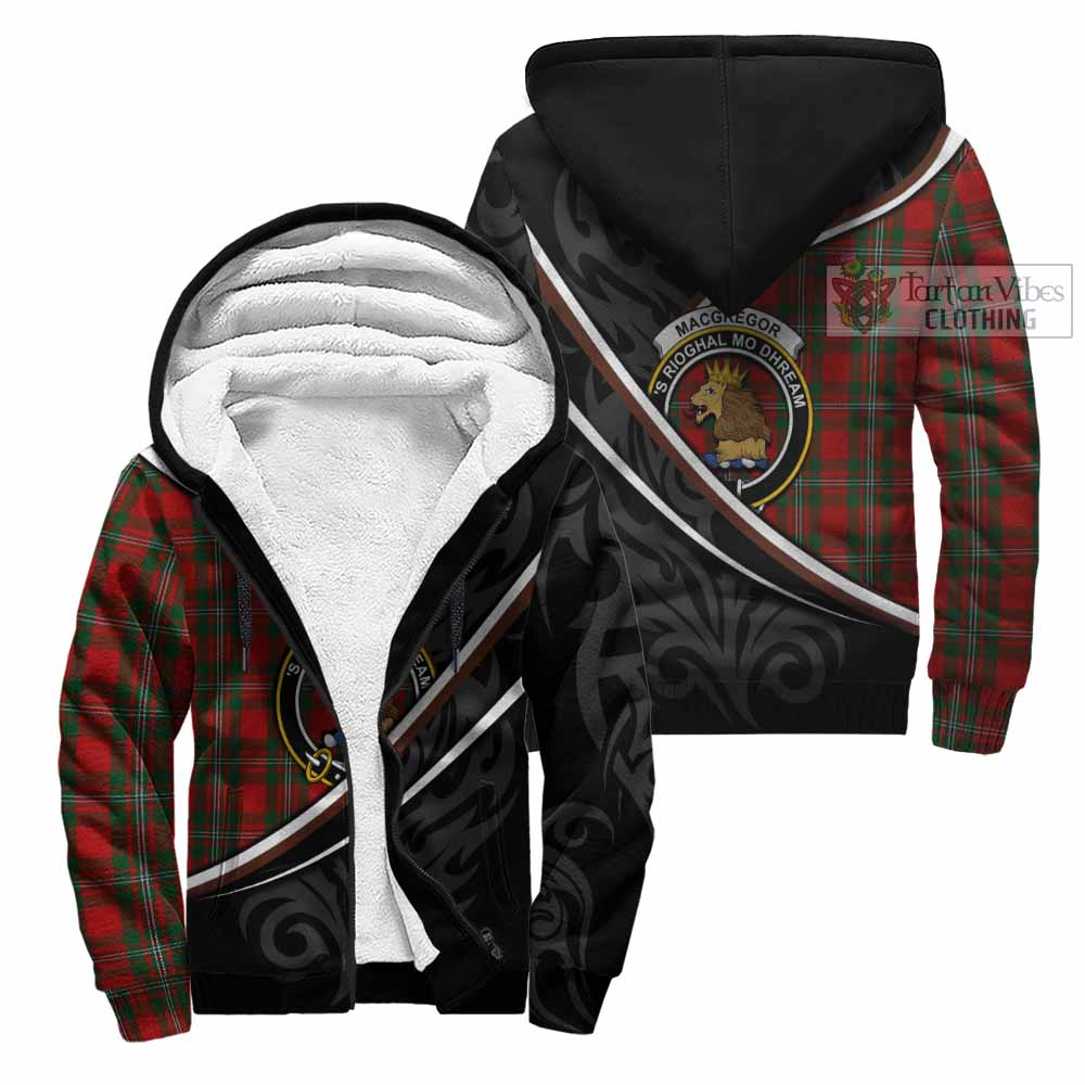 MacGregor (McGregor) Tartan Family Crest Sherpa Hoodie Celtic Scottish Thistle Floral - Tartan Vibes Clothing
