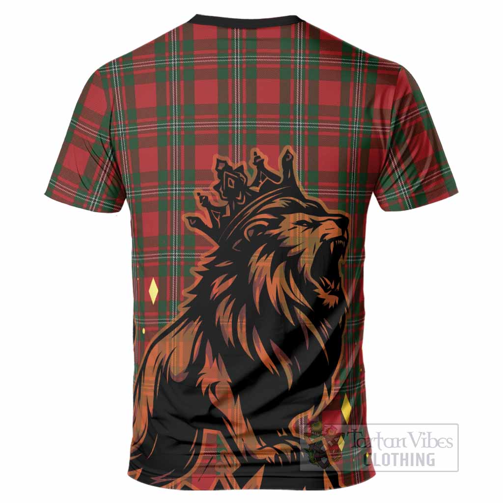 MacGregor (McGregor) Tartan Family Crest T-Shirt Crowned Lion Roaring