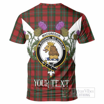 MacGregor (McGregor) Tartan Family Crest T-Shirt Scottish Burns Night Thistle Floral