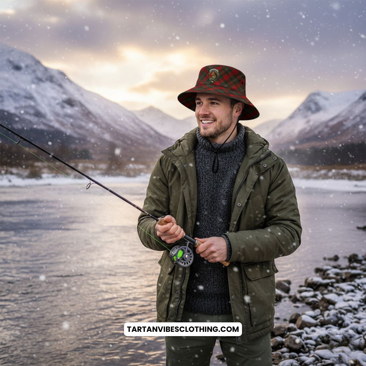 MacGregor (McGregor) Tartan Fishing Hat with Family Crest