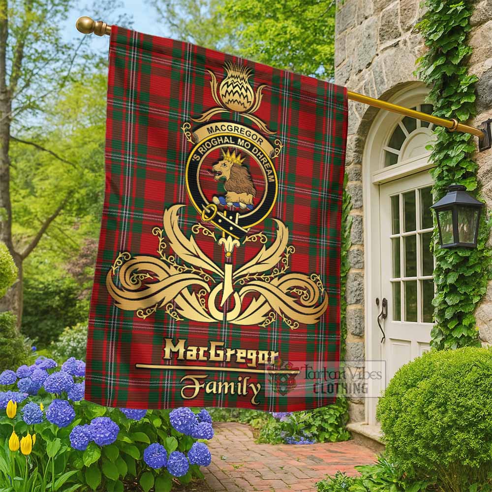 MacGregor (McGregor) Tartan Garden Flag with Highland Thistle Cherish Family Crest Style - Tartan Vibes Clothing