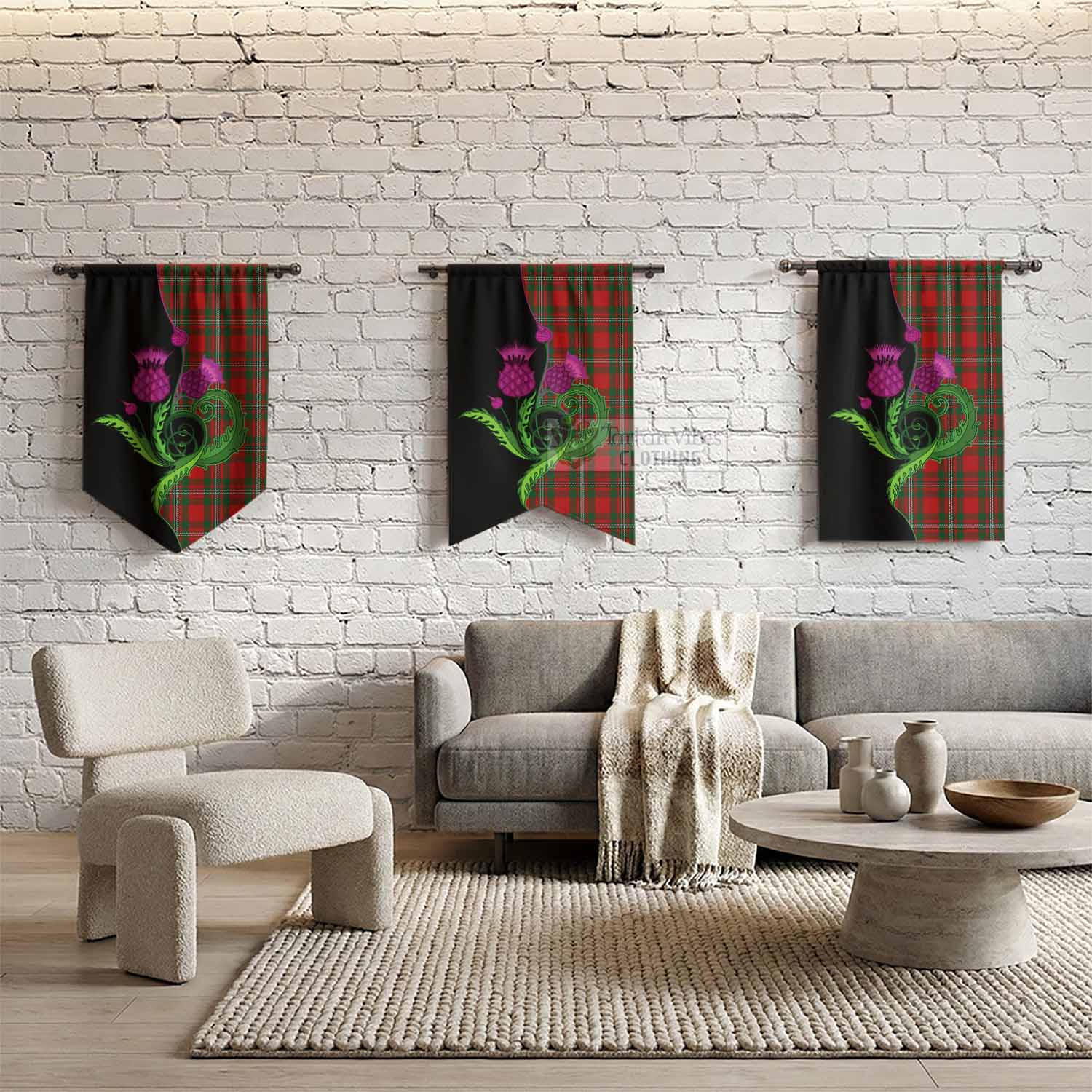 MacGregor (McGregor) Tartan Gonfalon Traditional Scottish Thistle - Tartan Vibes Clothing