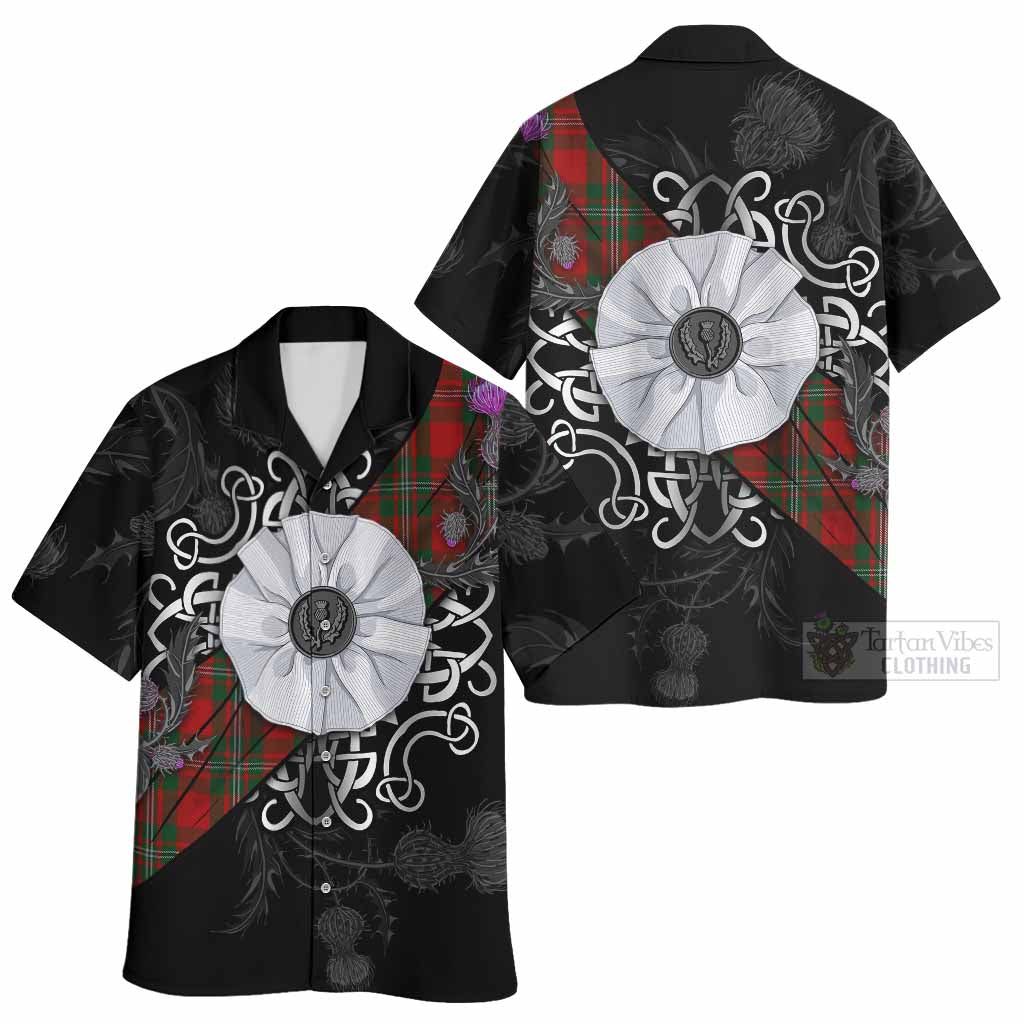MacGregor (McGregor) Tartan Hawaiian Shirt Jacobite White Rose - Tartan Vibes Clothing